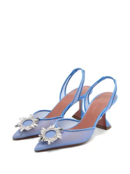 Pantofi cu toc Amina Muaddi albastru