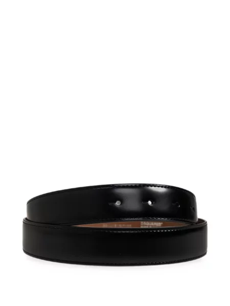 Curea Dsquared2 din piele cu autograf negru