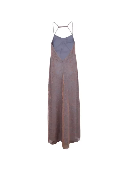 Φλοράλ κοστούμι μάξι φόρεμα Emporio Armani με κέντημα καφέ