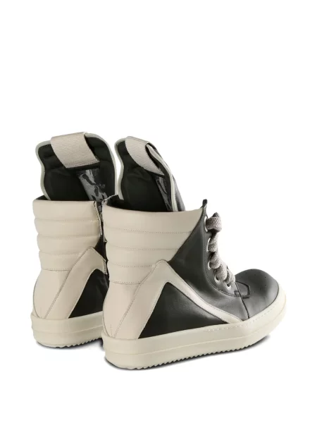 Sneakerși Rick Owens cu șireturi din piele negru
