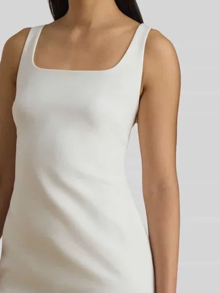 Sukienka wieczorowa z detalem na plecach Lauren Ralph Lauren biała