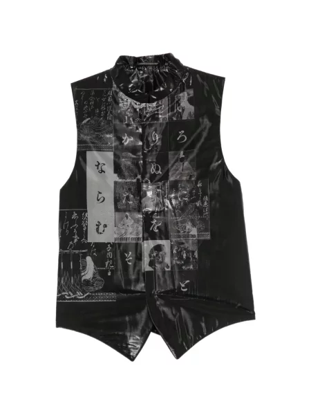 Vestă Yohji Yamamoto cu imagine negru