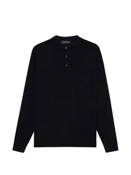 Tricou polo Brooks Brothers de lână albastru