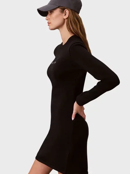 Платье Calvin Klein с лого черное