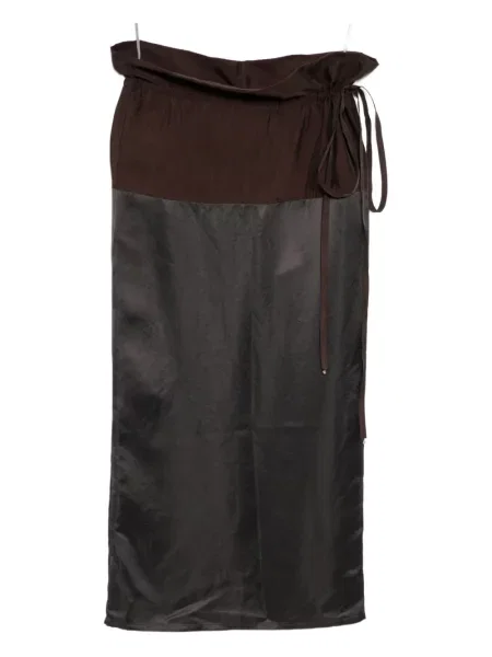 Spódnica midi Yeareast do kolan brązowa