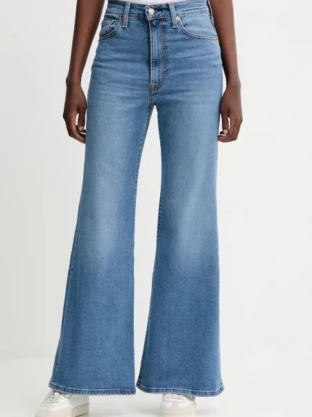 Levi's jeansy RIBCAGE BELLS high waist niebieskie