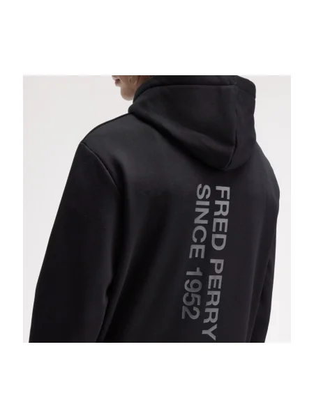 Geacă Fred Perry cu glugă negru