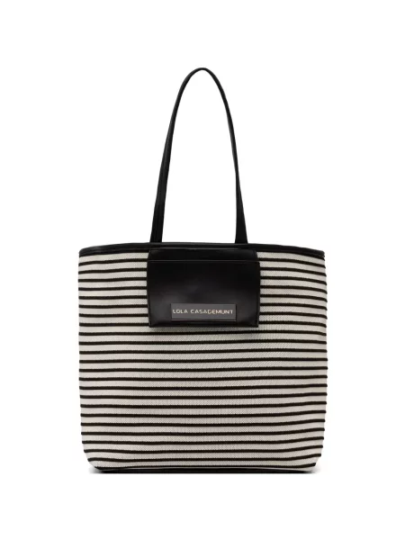 Geantă shopper Lola_casademunt cu autograf negru
