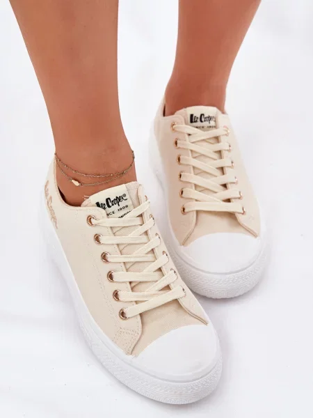Кецове Lee Cooper на платформе бежово