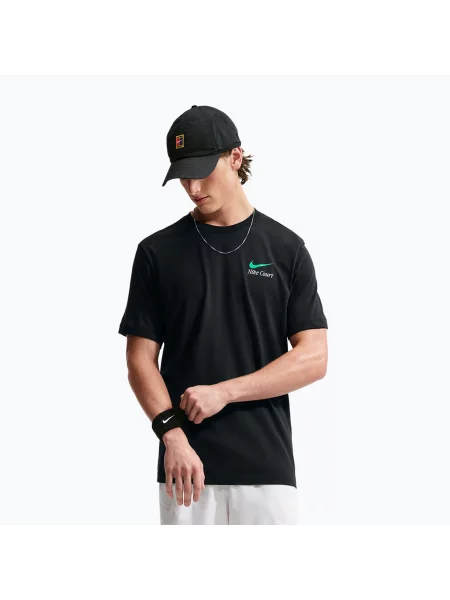 Tricou pentru bărbați Nike Court Dri-Fit black negru