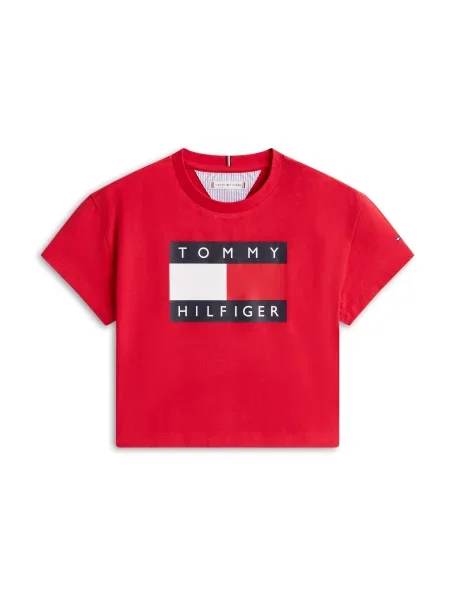TOMMY HILFIGER Majica HERITAGE morsko plava / crvena bijela