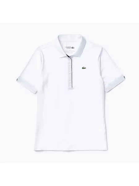 Koszulka polo Lacoste white/navy blue białe