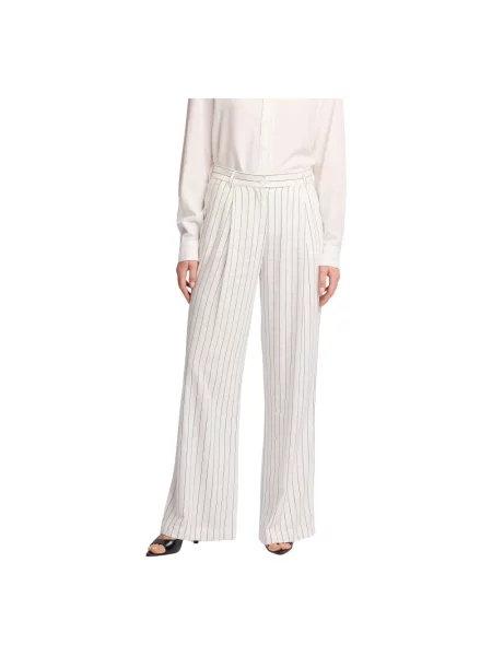 Spodnie Kocca w paski białe