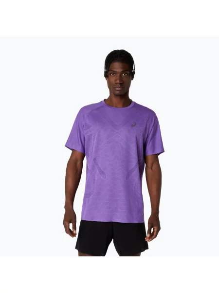 Мъжки ASICS Metarun SS Top тениска за бягане edo purple виолетово