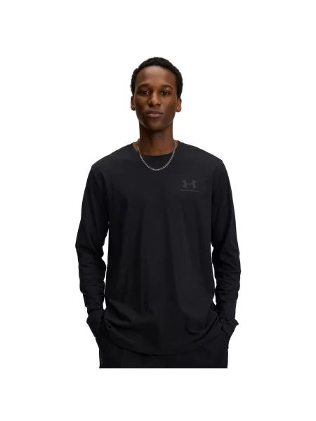 Koszulka z długim rękawem Mężczyzna UNDER ARMOUR UA SPORTSTYLE LEFT CHEST LS czarna