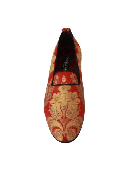 Półbuty Dolce And Gabbana skórzane różowe