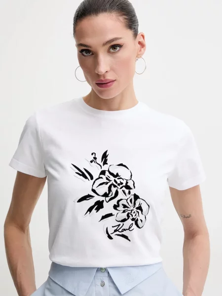 Тениска Karl Lagerfeld бяло