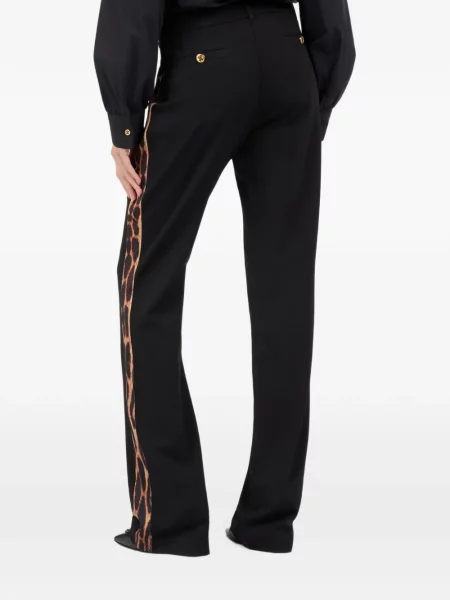Pantaloni Roberto Cavalli cu imagine cu model leopard negru