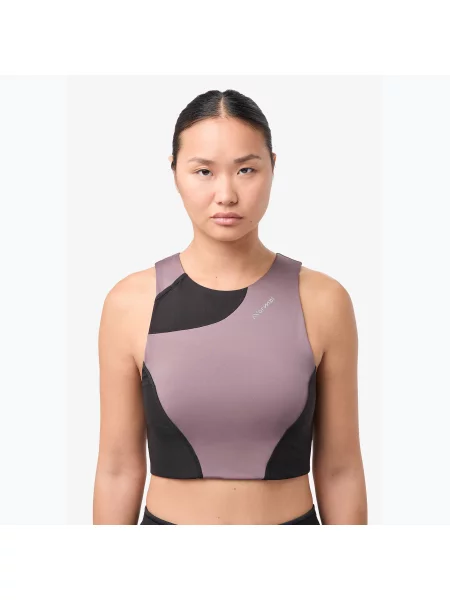 Top do biegania NNormal Trail Cropped Top purple fioletowy