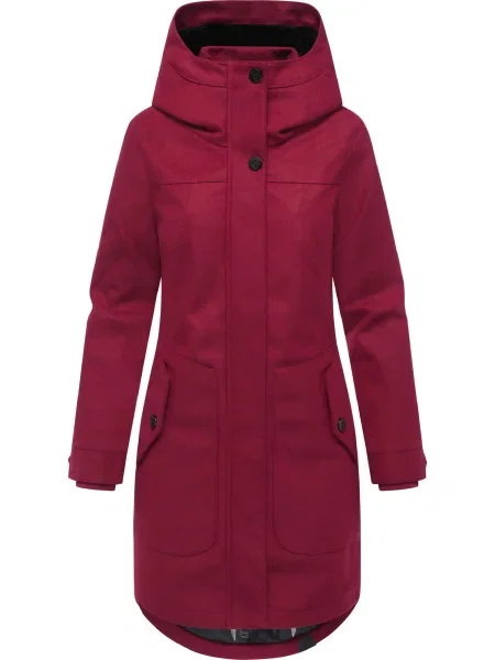 Ragwear Palton funcțională Jannisa cranberry roșu