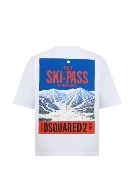 Tricou Dsquared2 cu imagine alb