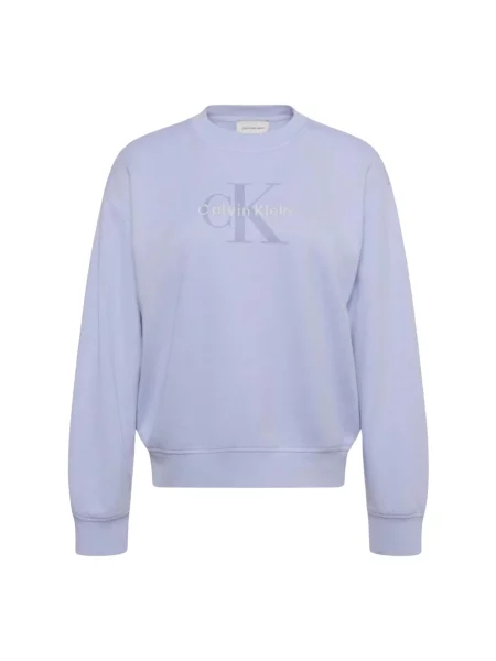 Bluza Calvin Klein Jeans frotte fioletowa