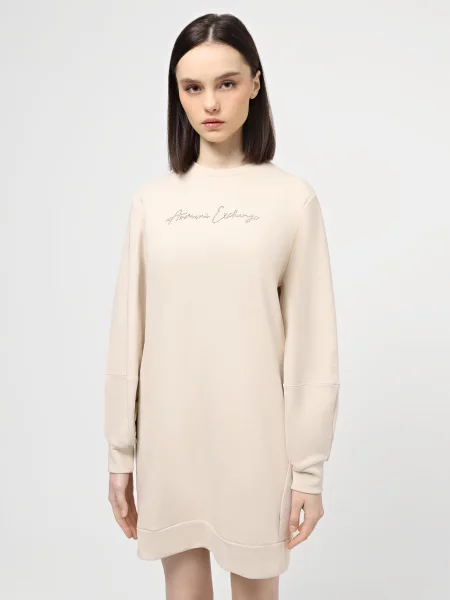 Armani Exchange Сукня міні бежевий