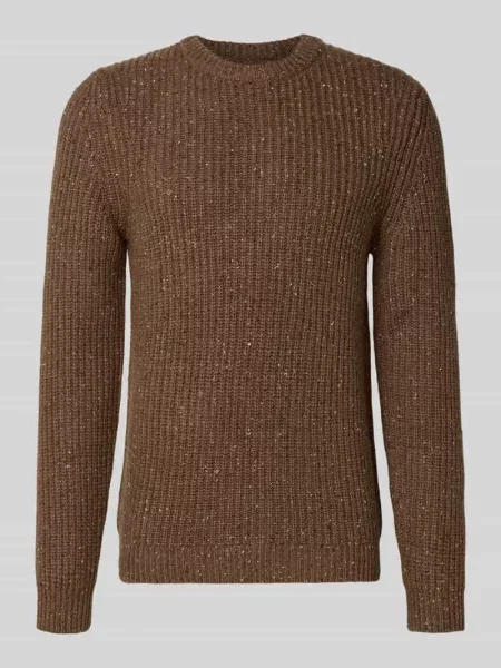 Sweter z dzianiny z mieszanki wełny z okrągłym dekoltem Mcneal