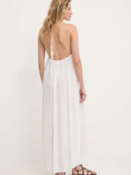 Answear Lab rochie maxi evazati alb