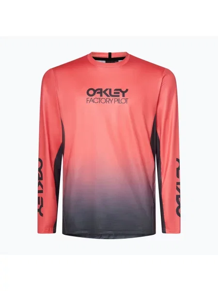 Tricou sport Oakley cu mâneci lungi cu gradient lung negru