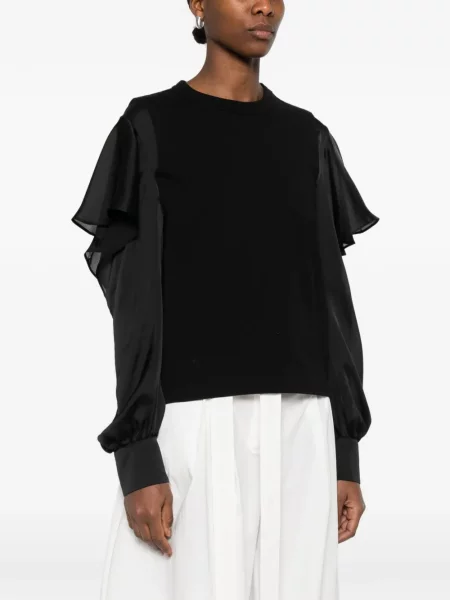 Tricou Sacai lung negru