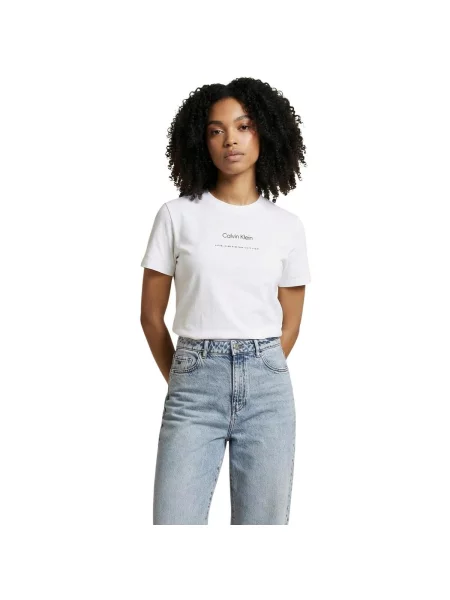 Klasické tričko Calvin Klein biela