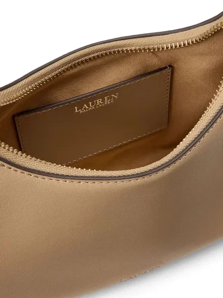 Кожаная сумка хобо Lauren Ralph Lauren