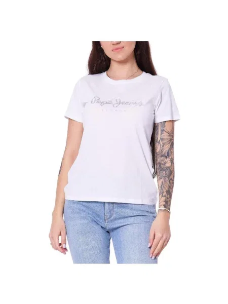 Denim ruha Pepe Jeans fehér