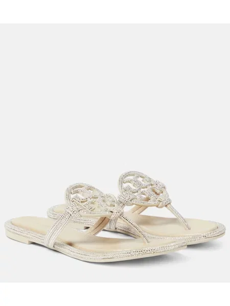 Chiloți tanga Tory Burch de cristal gri