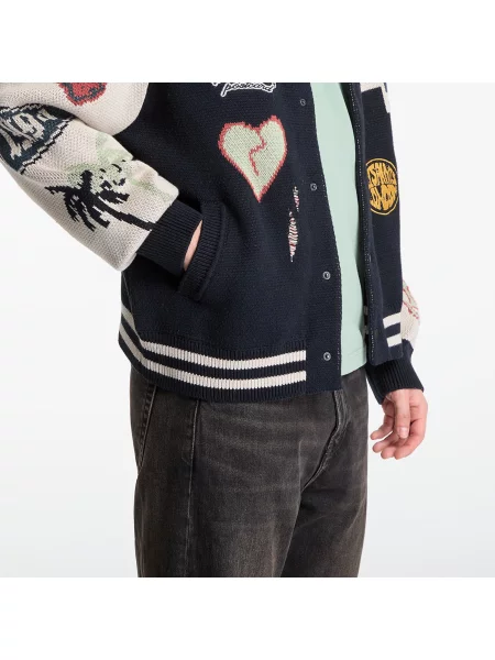 Πουλόβερ AllSaints Chase Cardigan Black/ Ecru White L λευκό
