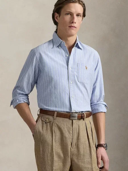 Риза Polo Ralph Lauren със стандартна кройка с класическа яка червено