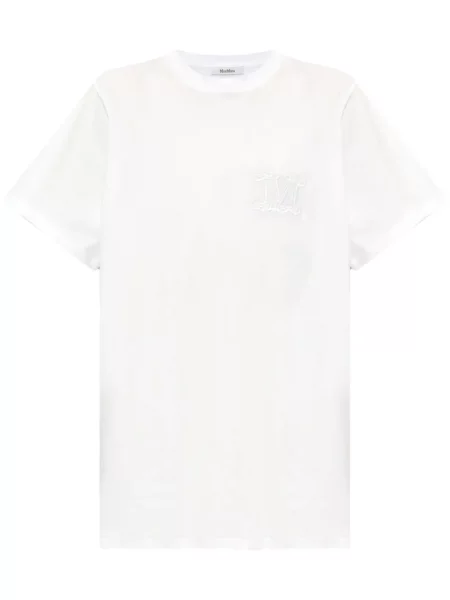 Tricou Max Mara cu broderie alb
