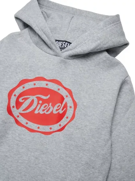 Bluza z kapturem dziecięca Diesel szara