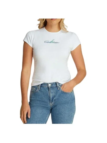 Tricou Calvin Klein Jeans alb