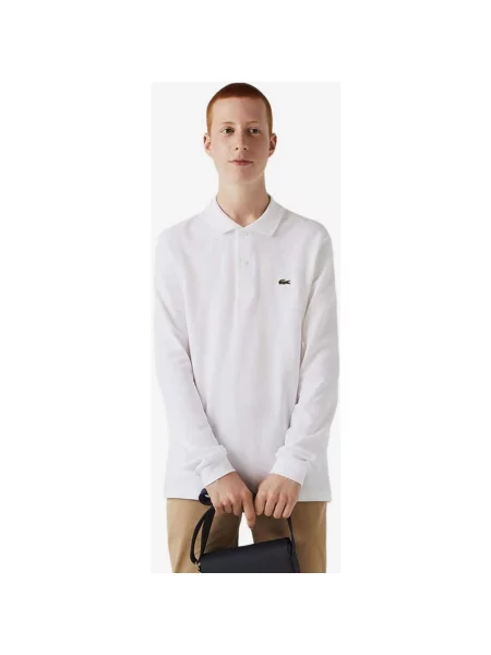 Koszulka polo z długim rękawem Lacoste Sportswear Classic Fit XS biała