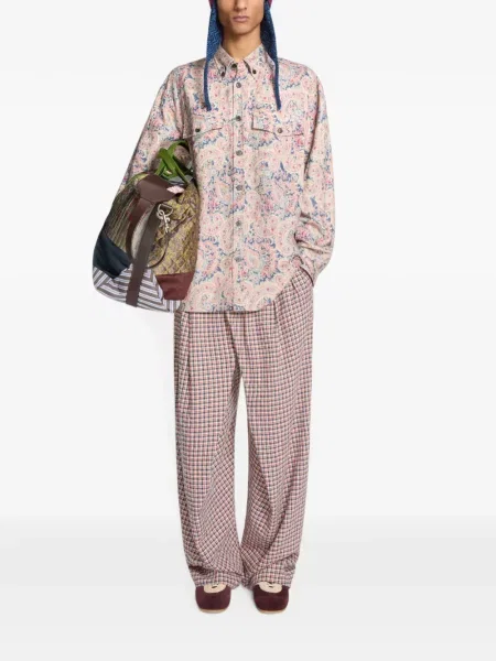 Cămașă Dries Van Noten din jacard roz