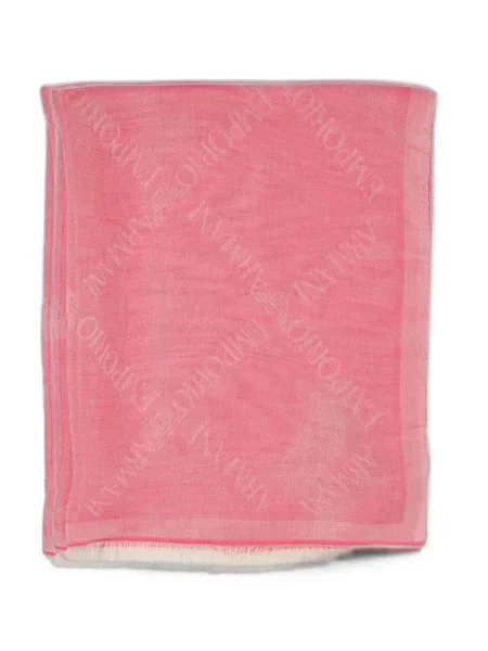 Jacquard sál Emporio Armani autogrammal rózsaszín