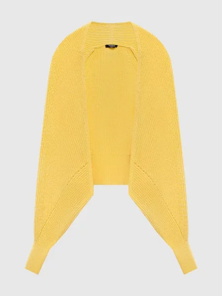Кардиган з гравіюванням логотипа Balmain жовтий