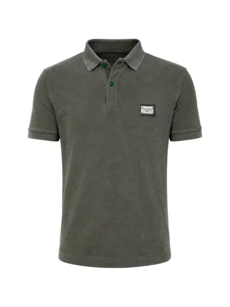 Tricou polo Dolce & Gabbana cu autograf verde