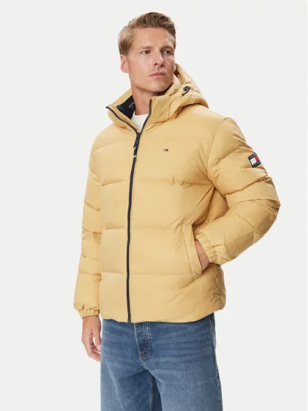 Tommy Jeans Pūkinė striukė Essential  smėlio