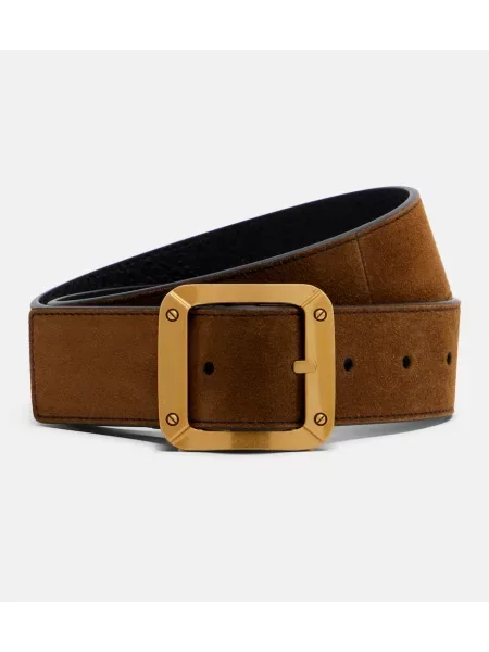 Curea Acne Studios din piele de căprioară maro