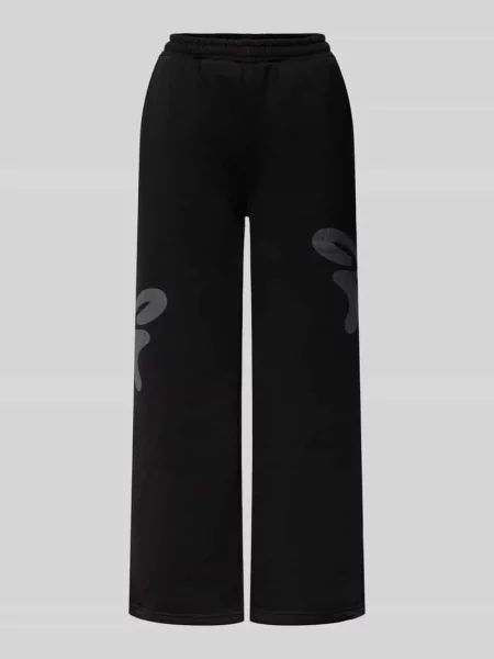 Spodnie dresowe o kroju oversized z nadrukiem z logo Felicious czarny