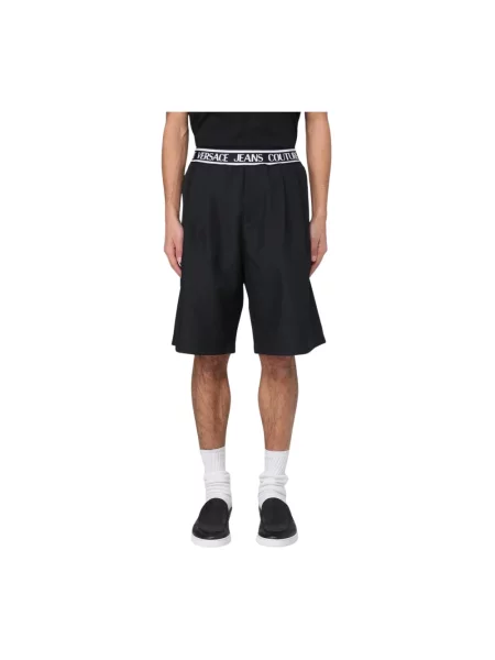 Szorty jeansowe Versace Jeans Couture czarne