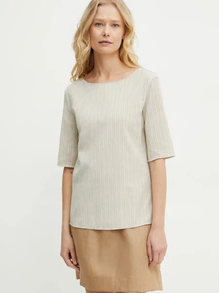 Max Mara Leisure felső női sima bézs